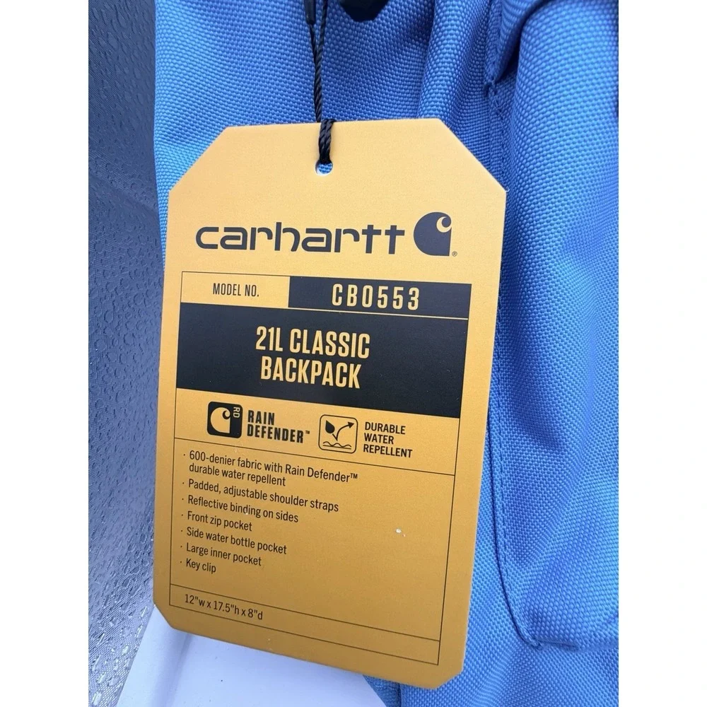 Carhartt 21L Classic Backpack W/ Laptop Sleeve Atomic Blue CB0553 NWT